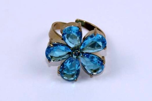 Ring BLOEM blauw
