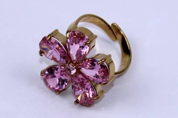 Ring BLOEM roze
