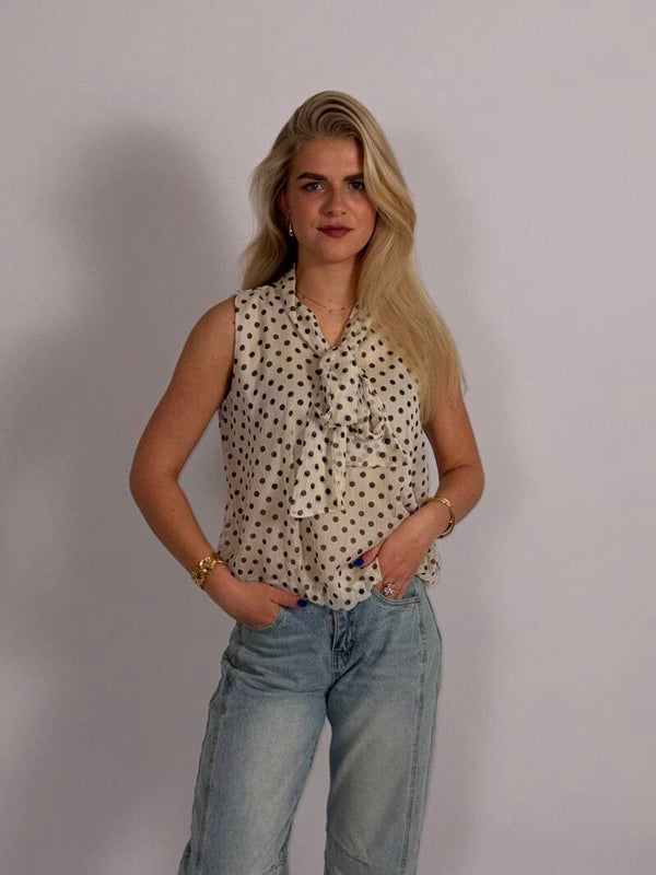 Blouse Polka Dots BEIGE