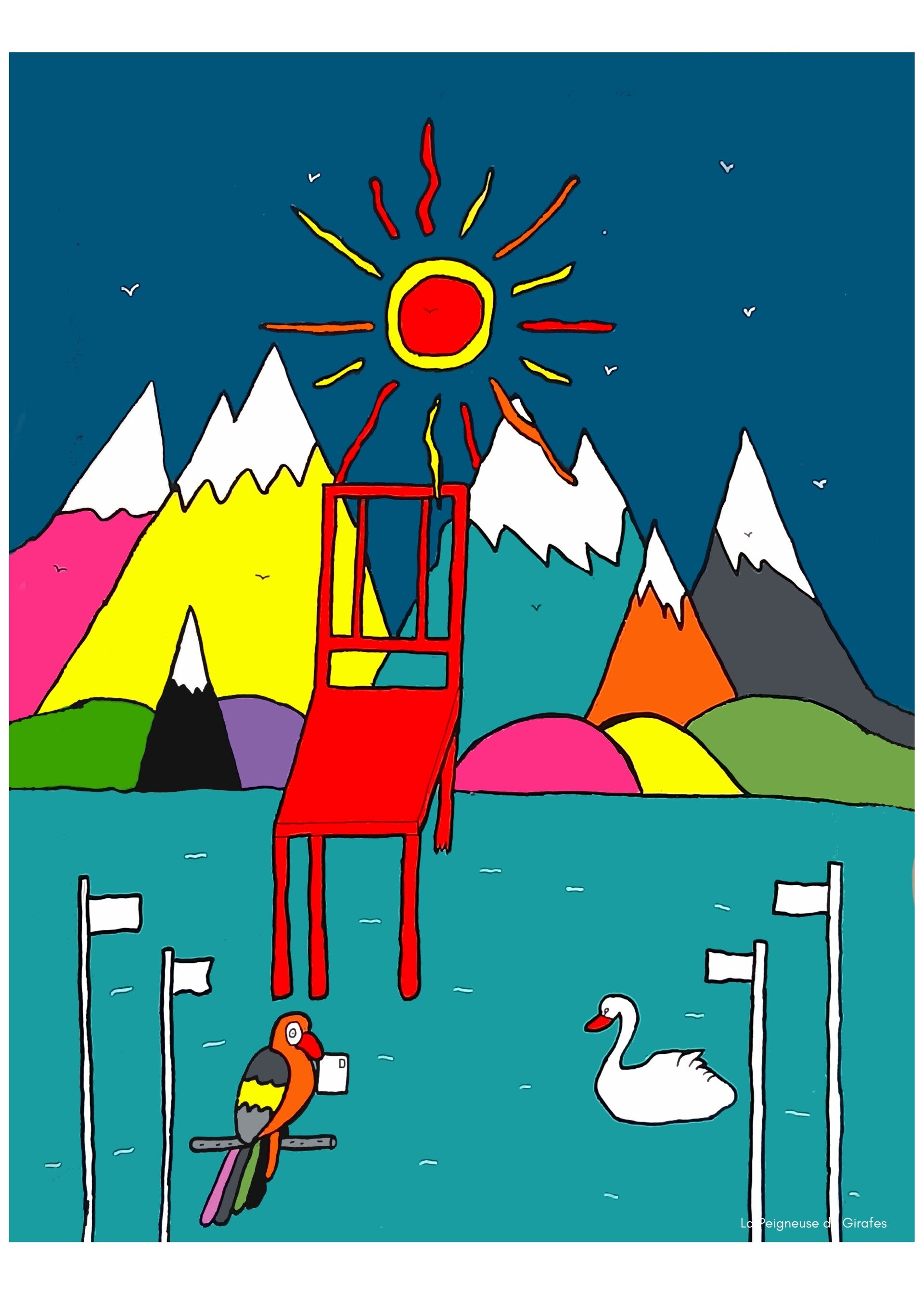 Petites scènes du Léman par la Peigneuse de Girafes