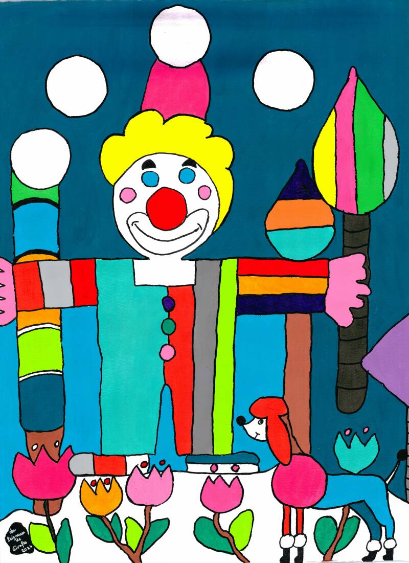 Peintures fantaisies - La Peigneuse de Girafes 