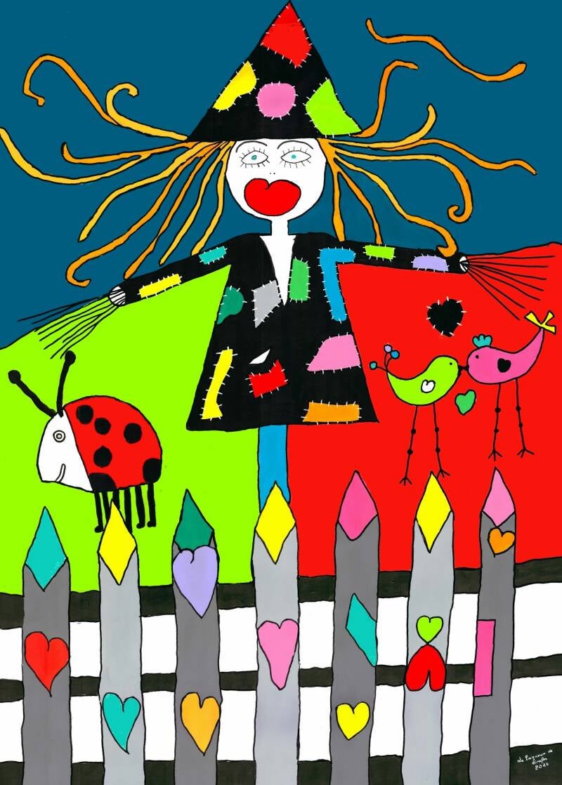 Peintures fantaisies - La Peigneuse de Girafes 
