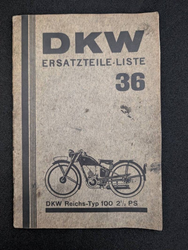 DKW 2,5PS - Ersatzteile-liste 36 (origineel)