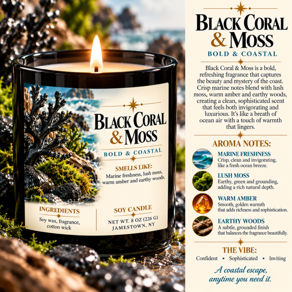 🖤 BLACK CORAL & MOSS