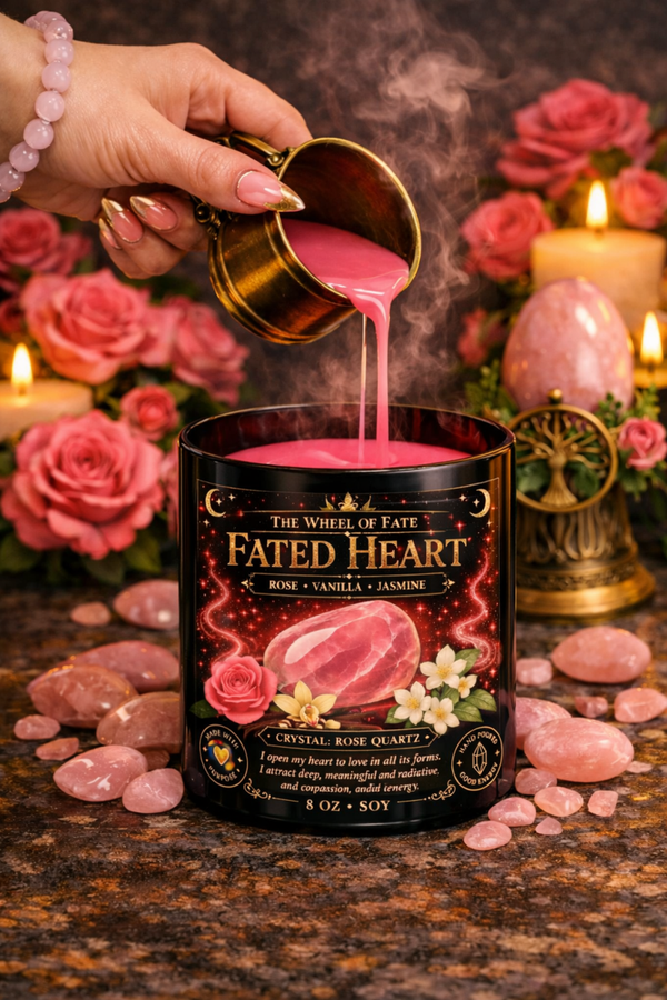 Love Attraction Candle Crystal Pairing: Rose Quartz