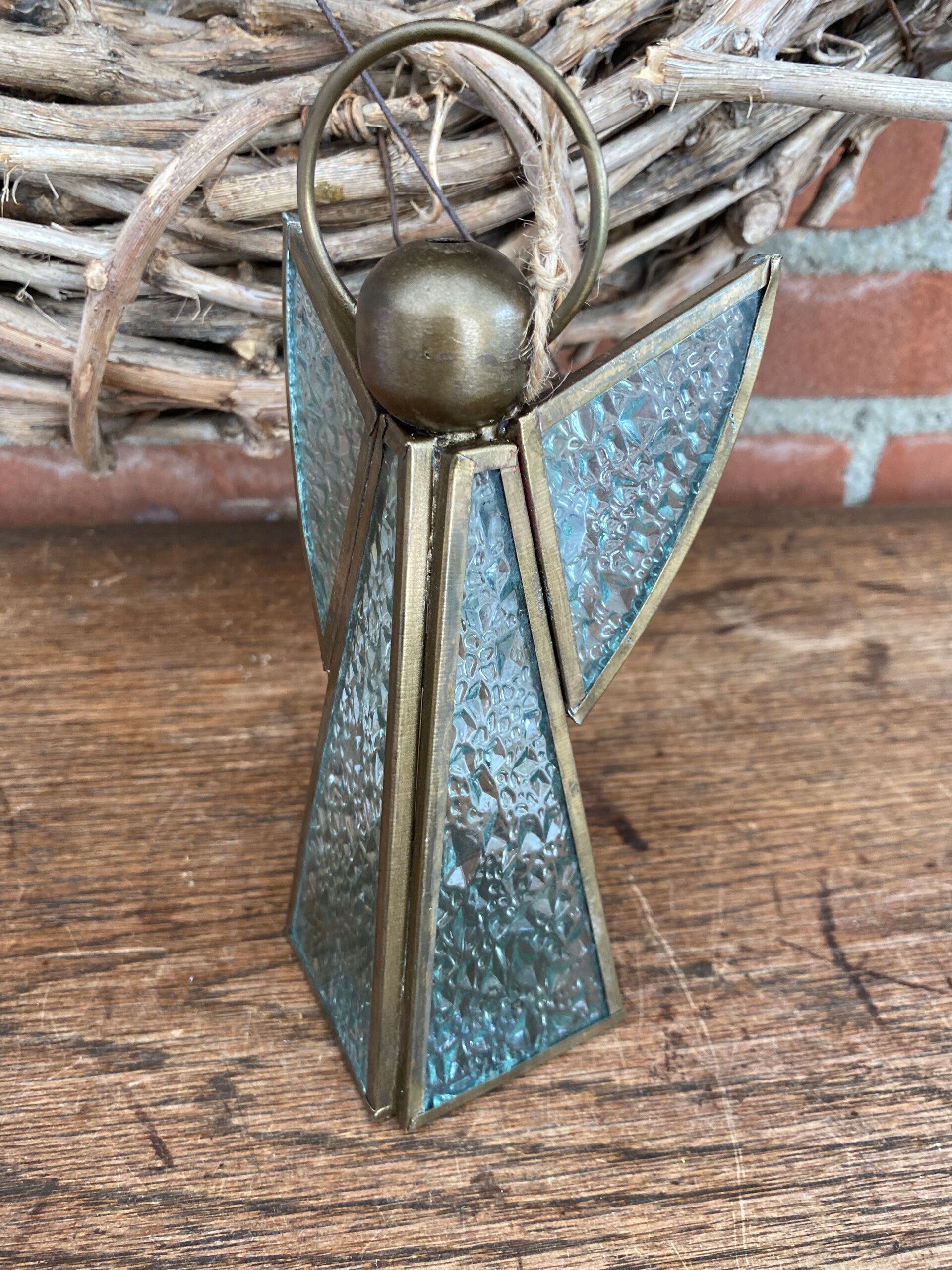 Glazen engel, theelicht, groot