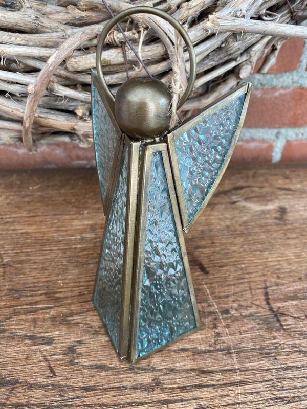 Glazen engel, theelicht, groot