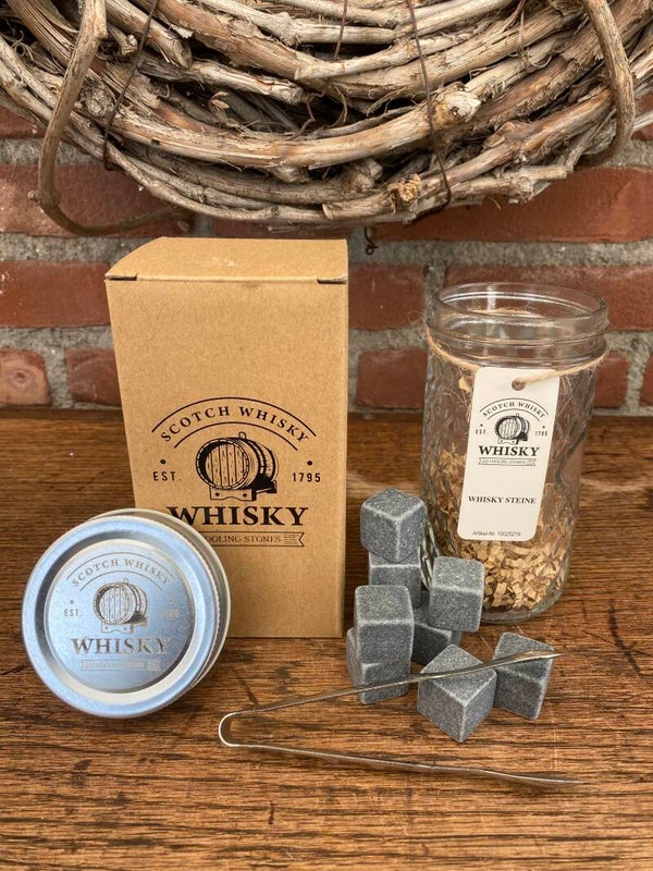 Whisky stenen in mooi glas