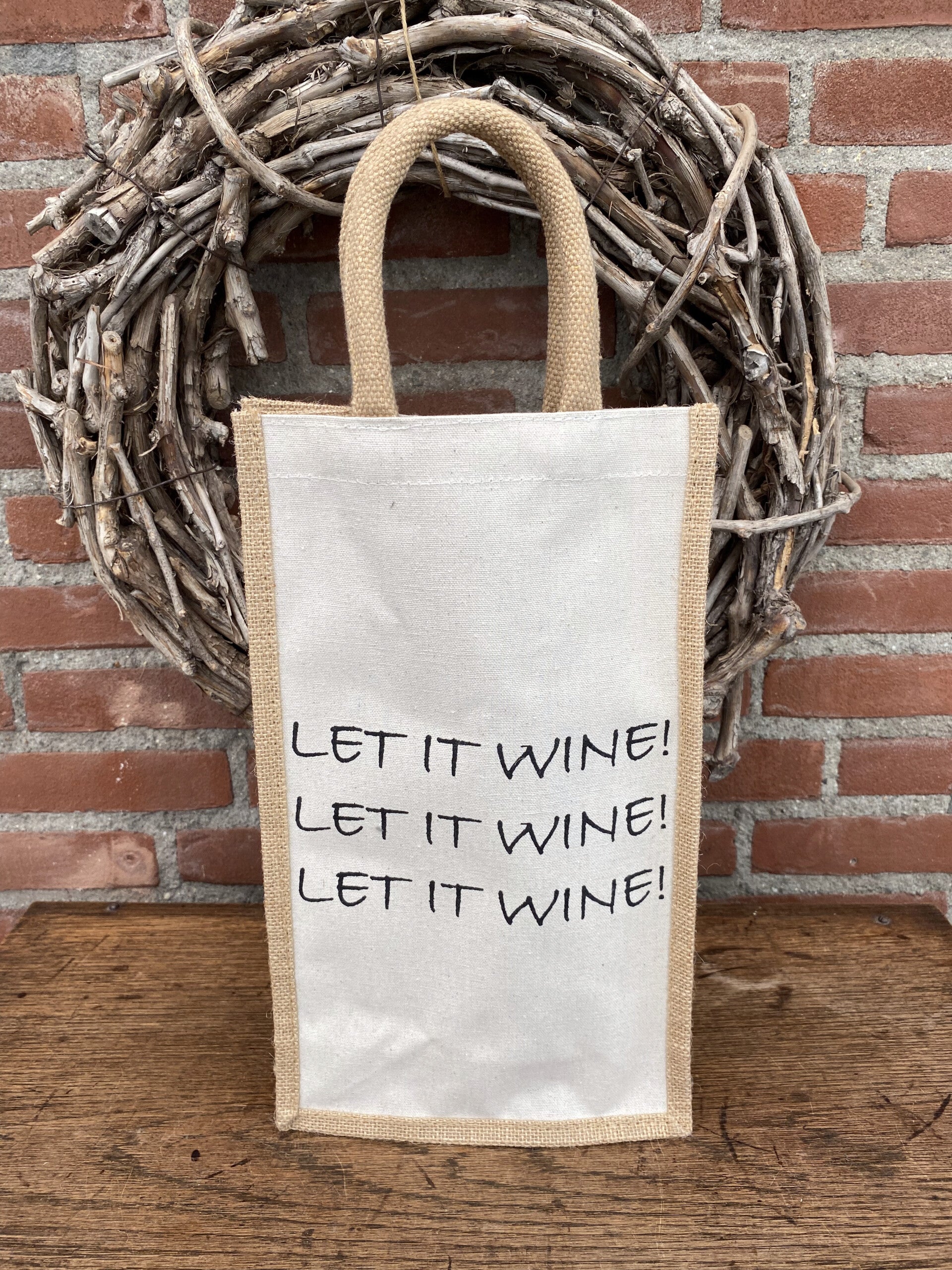 Cadeauverpakking 2 flessen wijn (let it wine)