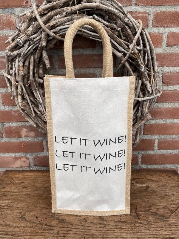 Cadeauverpakking 2 flessen wijn (let it wine)