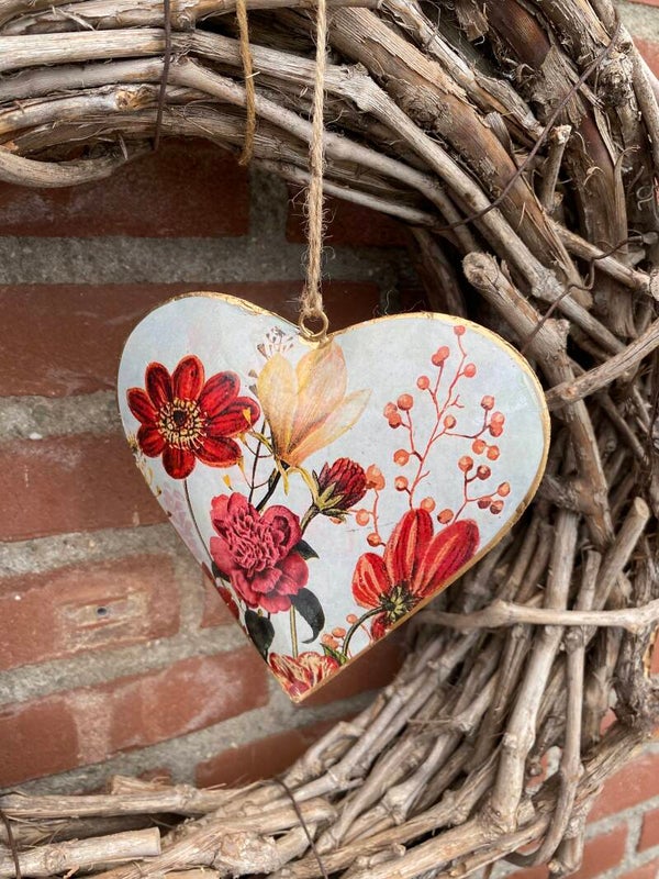Geëmailleerde hanger hart rood