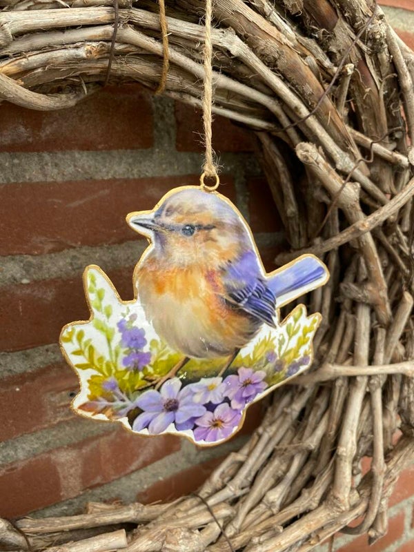 Geëmailleerde hanger vogel