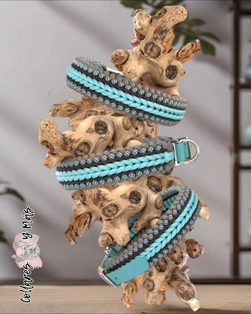 Paracord dog collar, cover collar, Smoothy