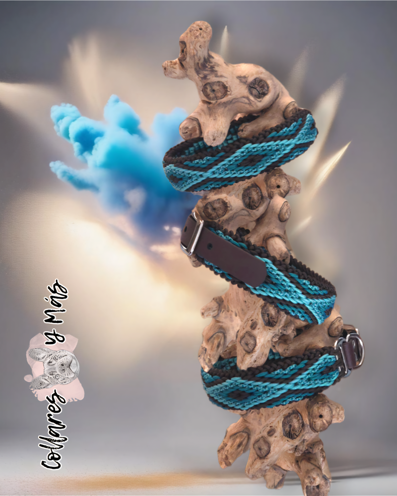 Durable strong stylish handmade paracord dog collar, flea collar Cover-Up 