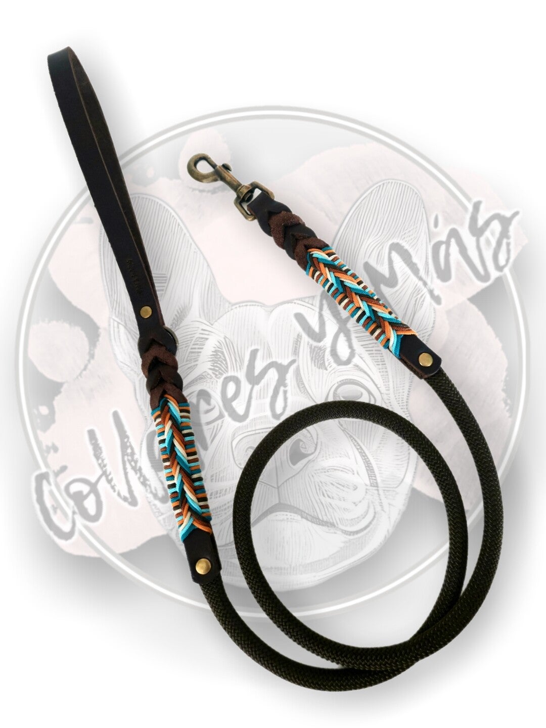 Handmade Leather and Paracord Leash