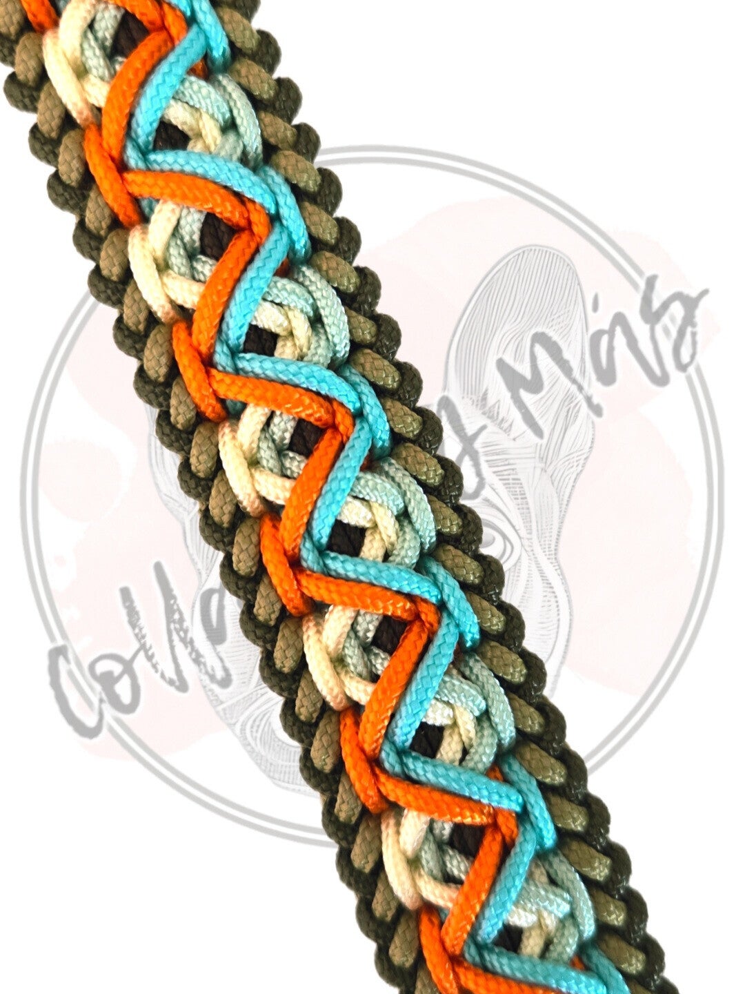 Paracord dog collar, design Summer