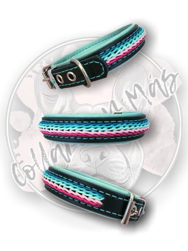 Smoothly - Premium Adjustable Saddle Leather Dog Collar - Black  - 20mm