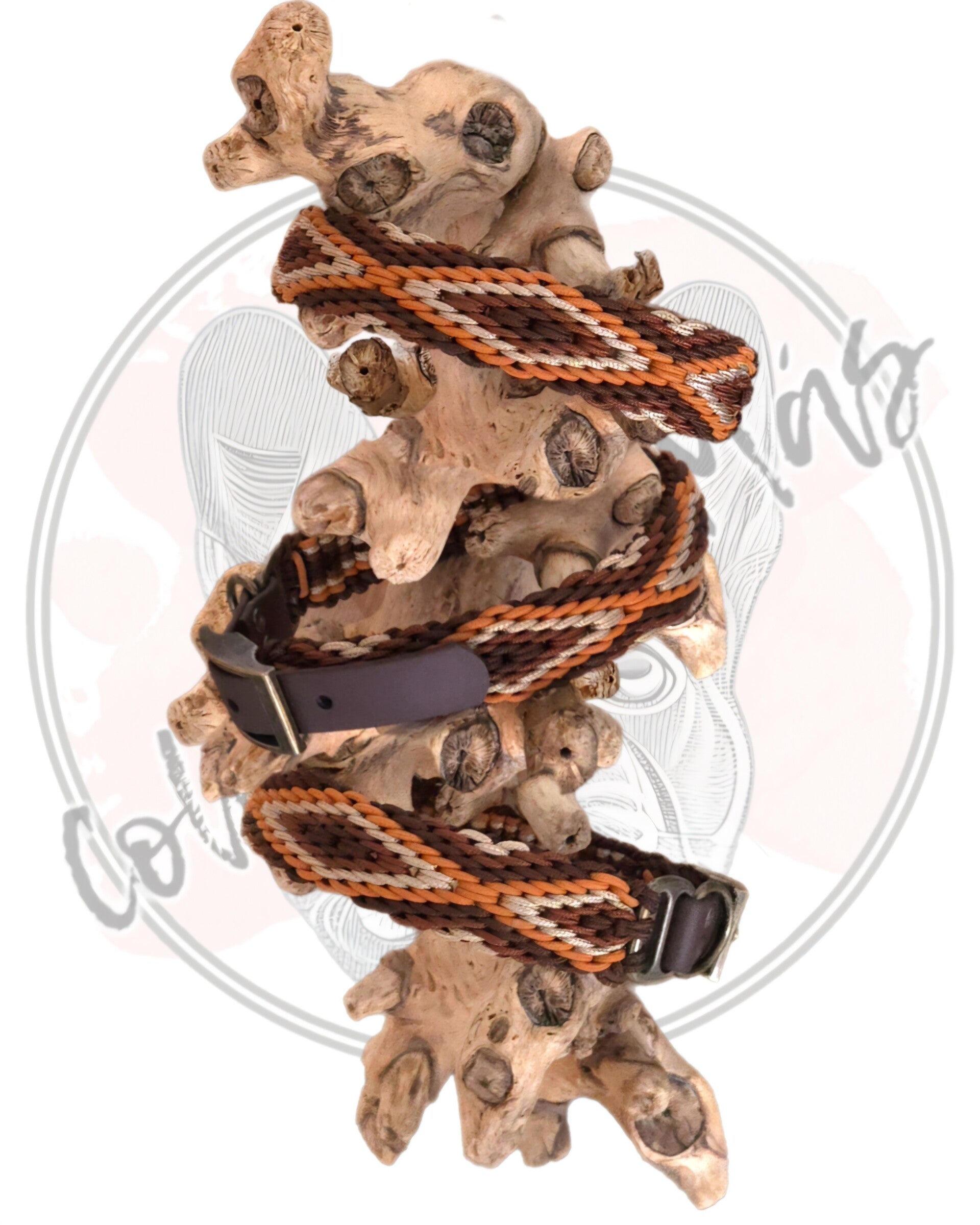 Paracord dog collar, design Diamond without border