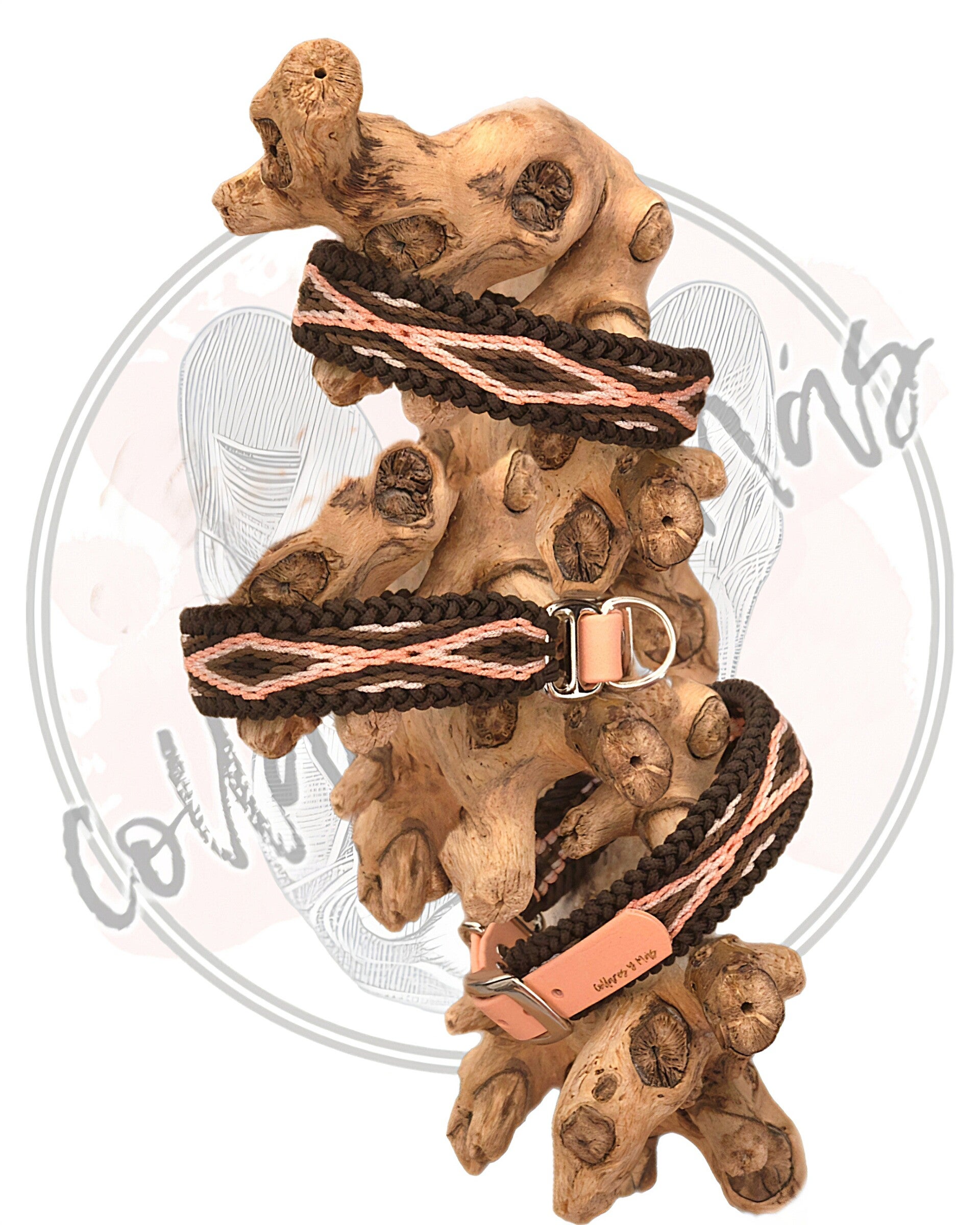 Paracord dog collar, design Diamond