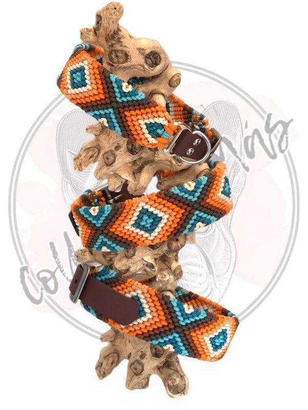 Paracord dog collar, design Amigo