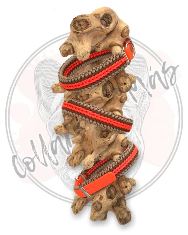 Paracord dog collar, design Luna