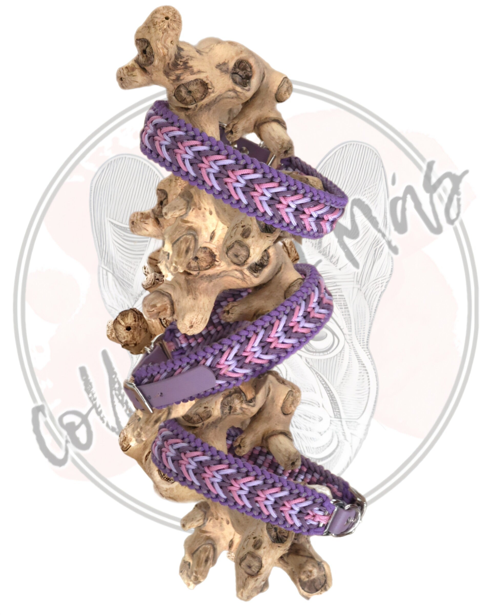 Paracord dog collar, design Mojito