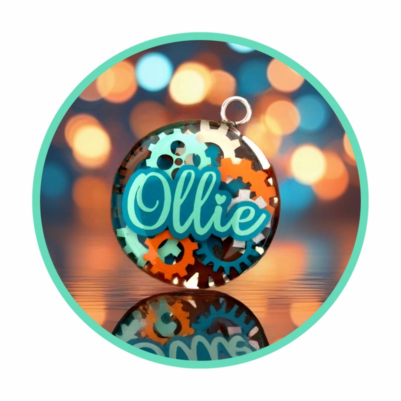 3D epoxi dog tag - front