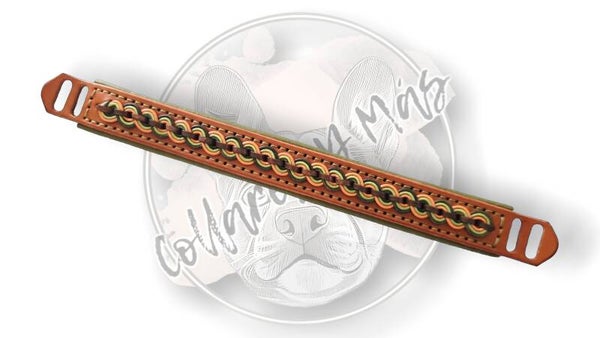 VERIETY Sleeve L/XL - Infinity - Green/Brown - W: 25mm - Combine with 15mm Base Collar or put directly over Seresto >8kg