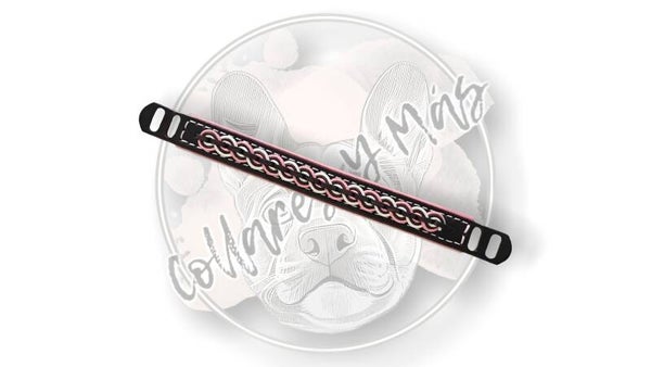 VERIETY Sleeve S/M - Infinity - Pink/Brown - W: 20mm - Combine with 15mm Base Collar or put directly over Seresto <8kg/>8kg