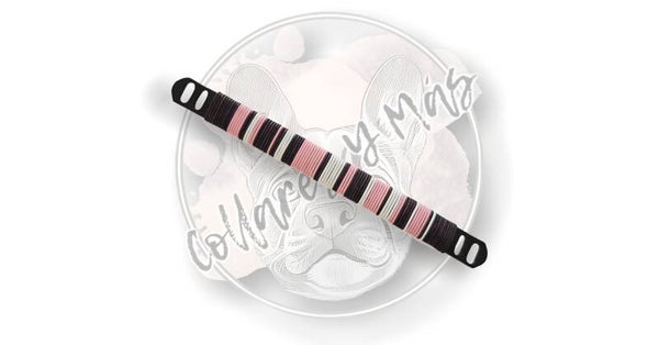 VERIETY Sleeve S/M - Whipped- Off White/Pink/Brown - W: 20mm - Combine with 15mm Base Collar or put directly over Seresto <8kg / >8kg