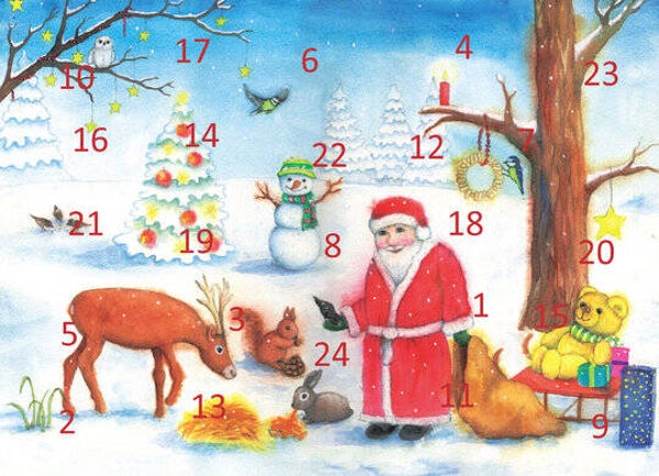 Adventskalender mit Babyzeichen