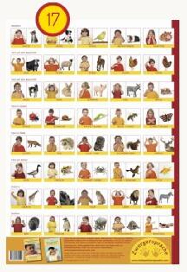 Plakat mit Babyzeichen