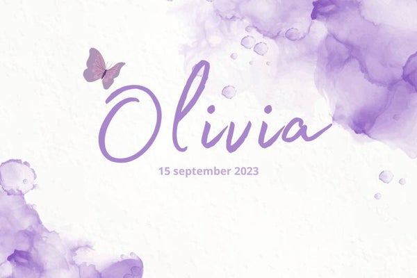 Geboortekaartje 'Olivia'