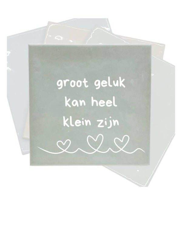 Tegeltje 'groot geluk'