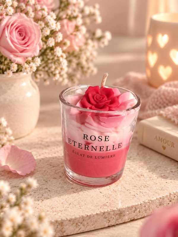 Bougie Rose éternelle 70g