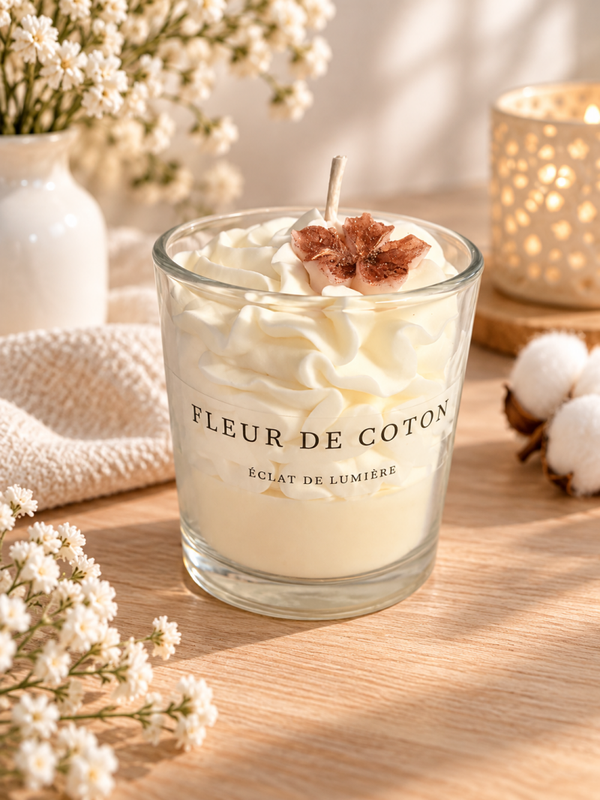 Bougie fleur de coton 170g
