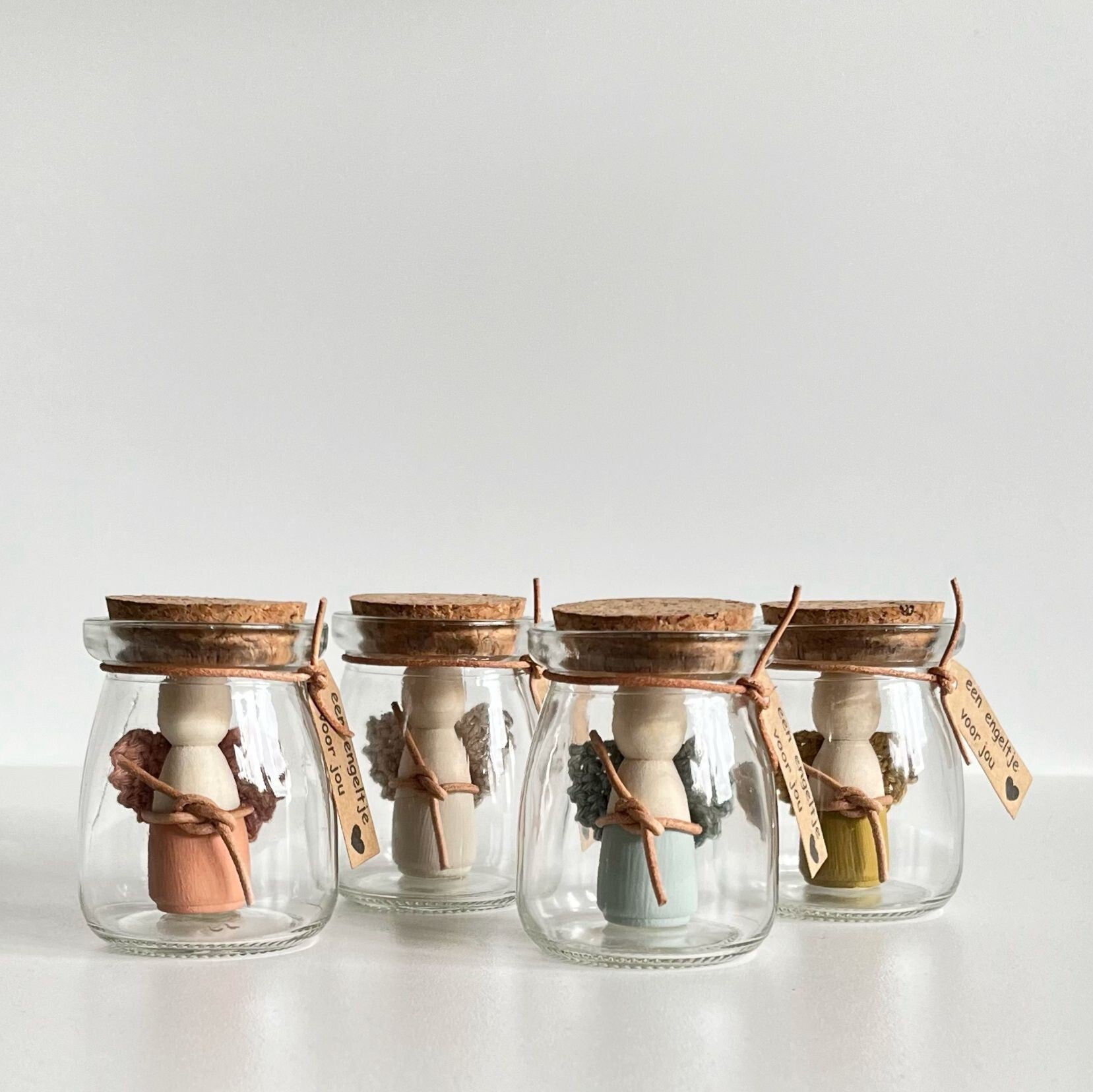 Engeltje voor jou! of Ein Engel für Dich! in glazen potje