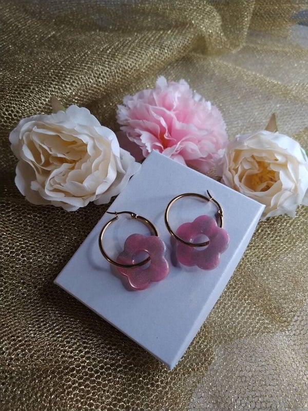 Boucles d'oreilles Résine