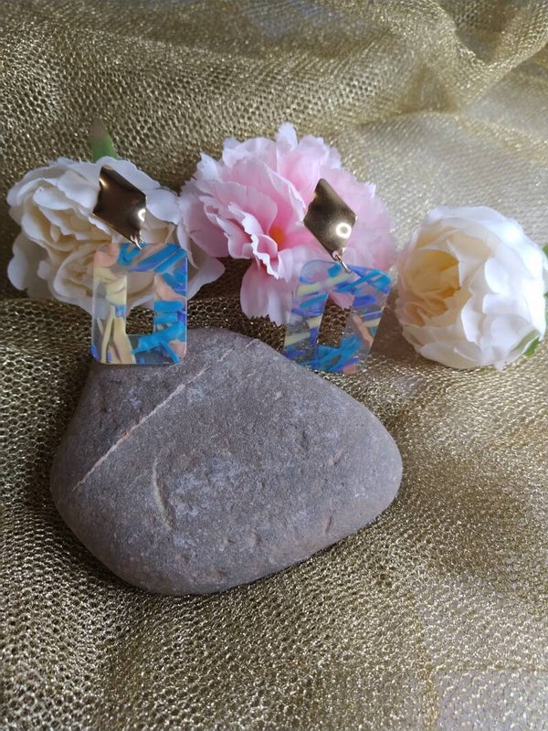 Boucles d'oreilles résine