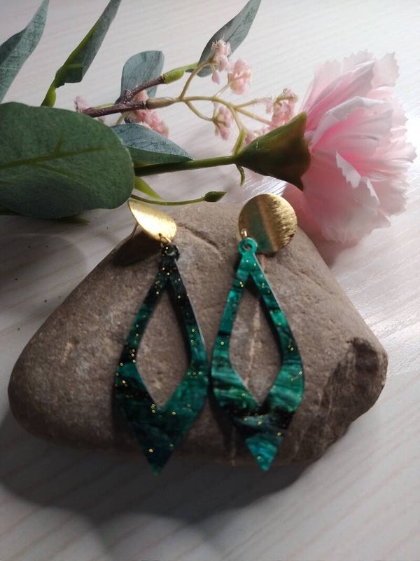 Boucles d'oreilles résine