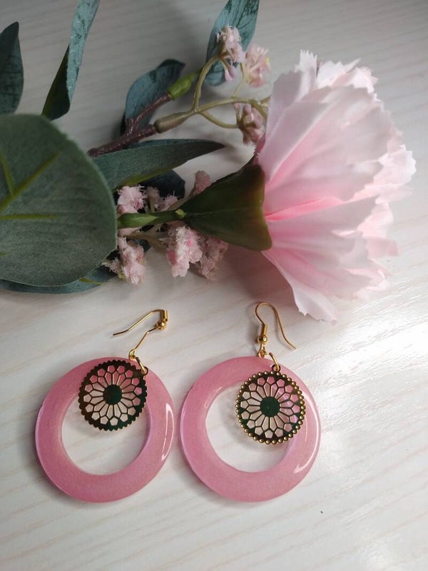 Boucles d'oreilles résine