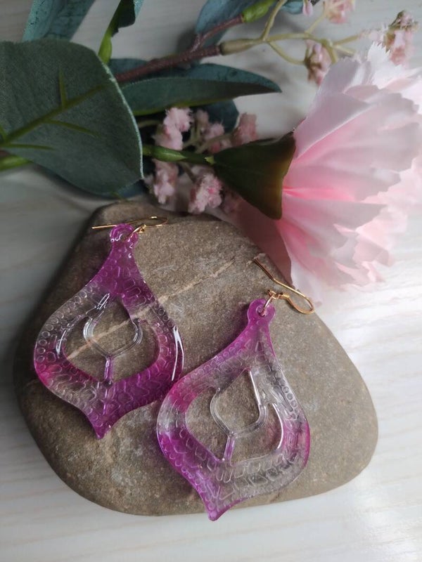 Boucles d'oreilles résine