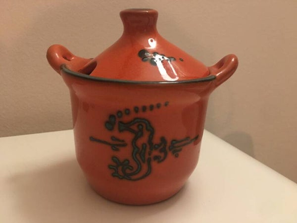 Handbeschilderd VINTAGE suikerpotje