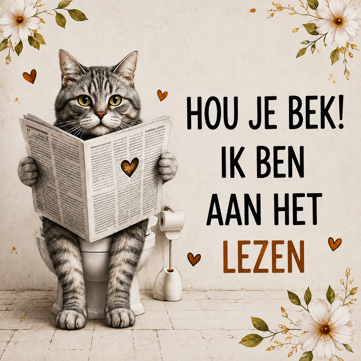 Book girls tegel- Hou je bek