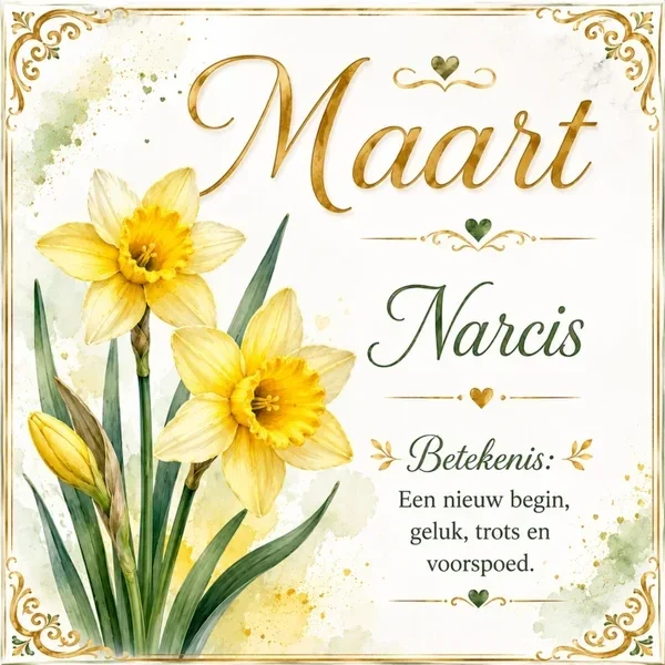 Geboorte Bloem Tegel - Maart