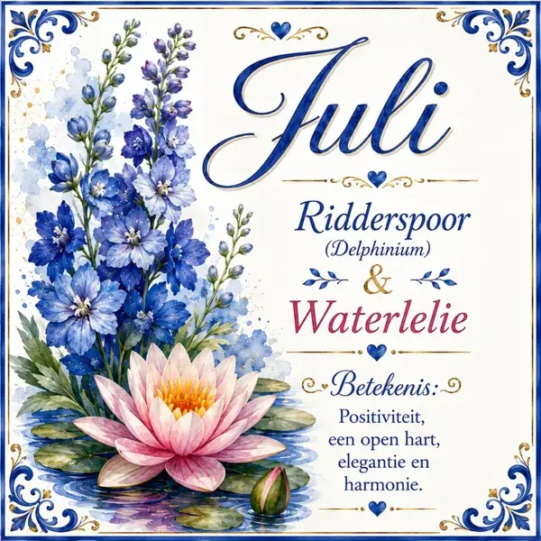 Geboorte Bloem Tegel - Juli