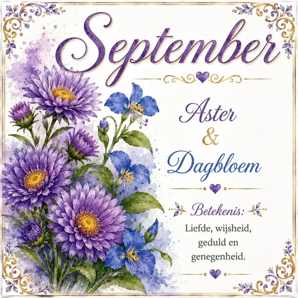 Geboorte Bloem Tegel - September