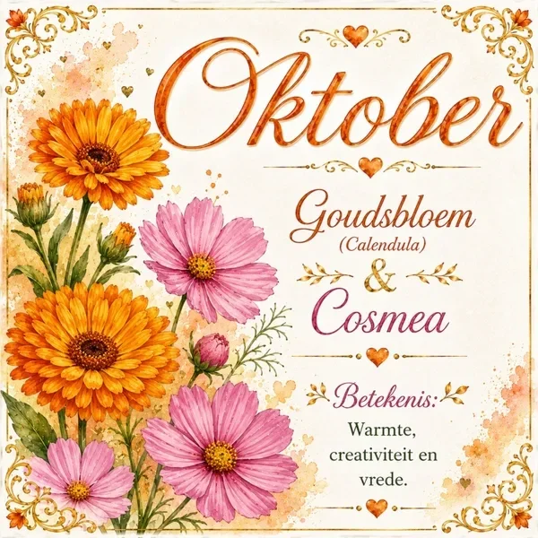 Geboorte Bloem Tegel - Oktober
