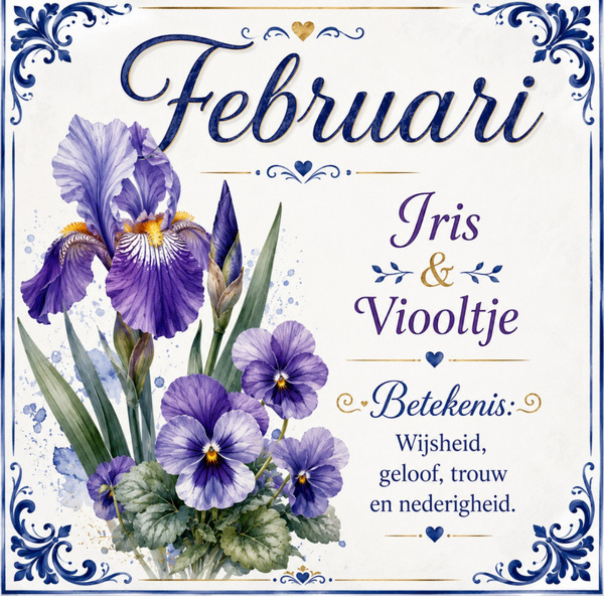 Geboorte Bloem Tegel - Februari