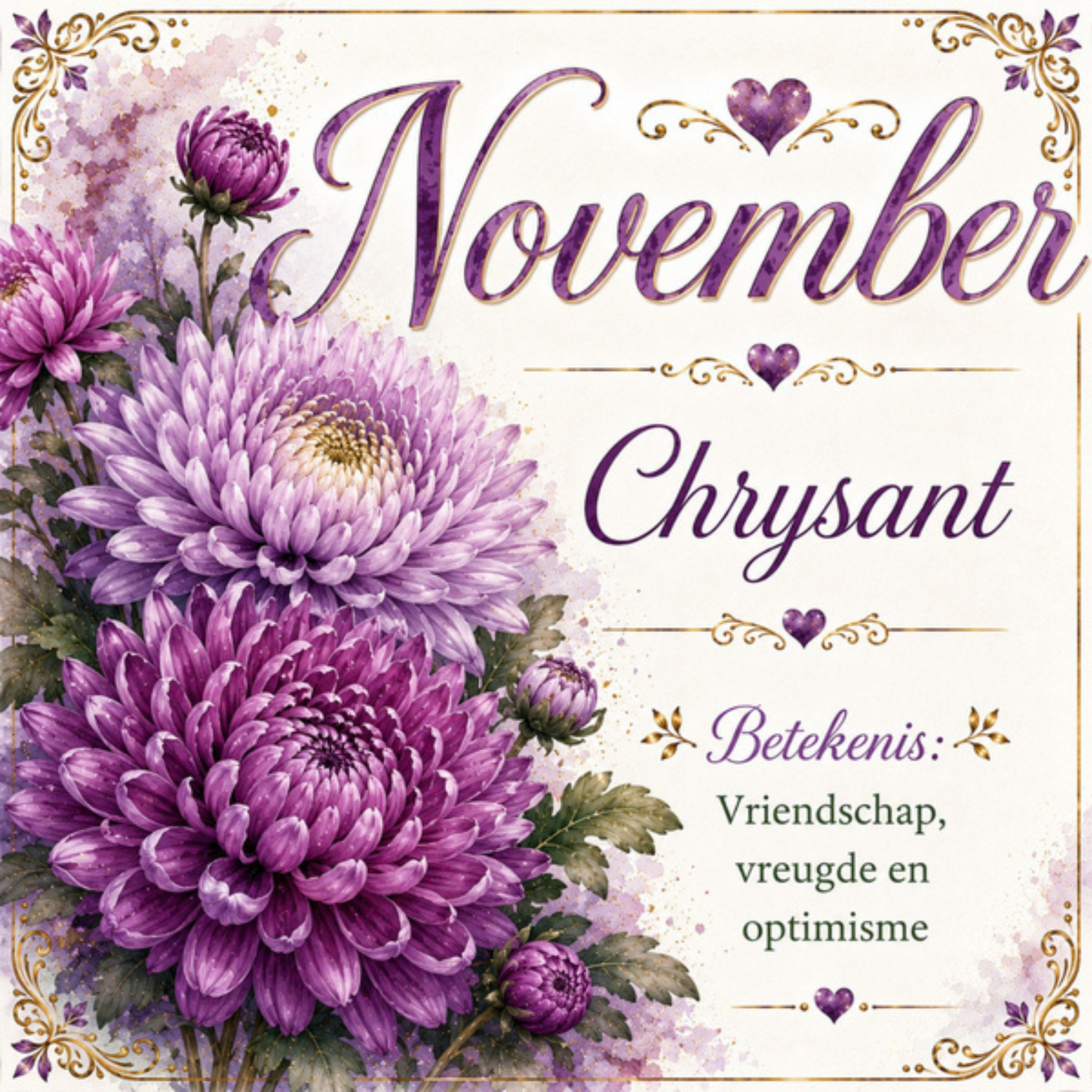 Geboorte Bloem Tegel - November